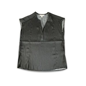 Banana Republic Black Polka Dot Blouse XS Brown Dot Workwear Top